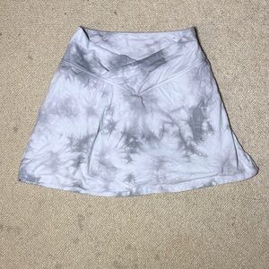 Gray Tie-Dye Women's Skort